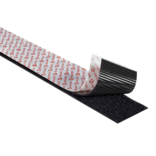 VELCRO® extra sterke zelfklevende klittenband met haak en lus 50 mm x 2,5 m zwar