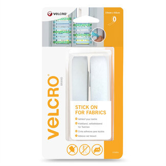 Velcro VELCRO® Plakband voor Textiel Klittenband met haken en lussen 19mm x 60cm Wit