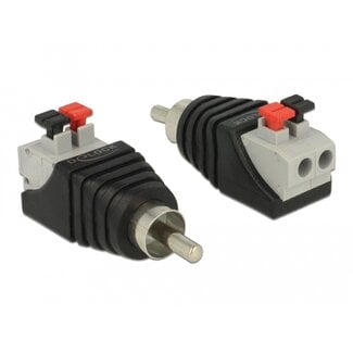 DeLOCK Delock Adapter RCA male > Terminal Block with push button 2 pin