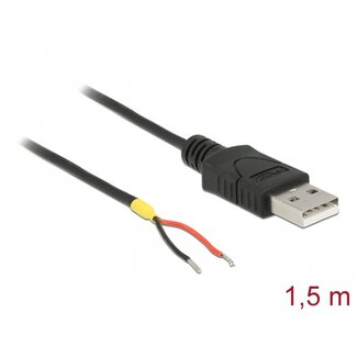 DeLOCK Delock Cable USB 2.0 Type-A male > 2 x open wires power 1.5 m Raspberry Pi