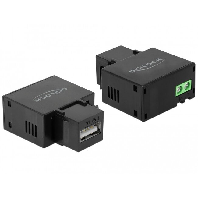 Delock Keystone Module USB Type-A Charging Port 1 A black