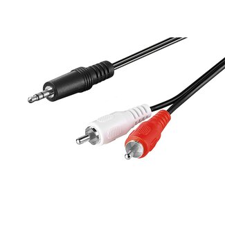 Goobay Goobay Audio Cable AUX Adapter, 3.5 mm Male to Stereo RCA Male, CU 0.5 m