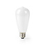 Nedis SmartLife Wi-Fi LED-lamp - E27 fitting - ST64 vorm / warm-wit (wit / glas)