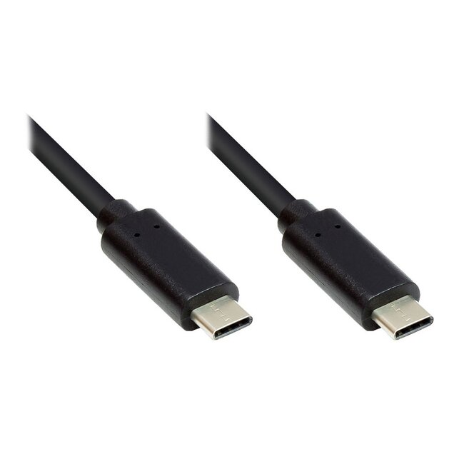 USB-C naar USB-C kabel - USB2.0 - tot 60W / zwart - 2 meter