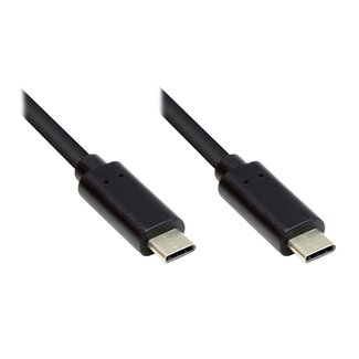 Goobay USB-C naar USB-C kabel - USB2.0 - tot 60W / zwart - 0,50 meter