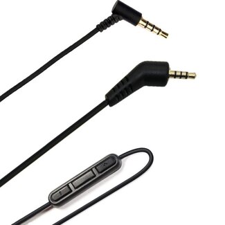 Dolphix Audiokabel met control talk voor Bose QuietComfort 3 (QC3) hoofdtelefoon - 1,2 meter