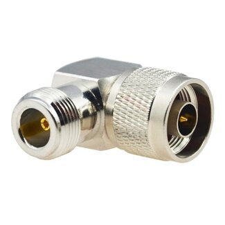 Universal N (m) - N (v) haakse adapter - 50 Ohm