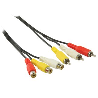 Nedis Tulp composiet audio video verlengkabel - 2 meter