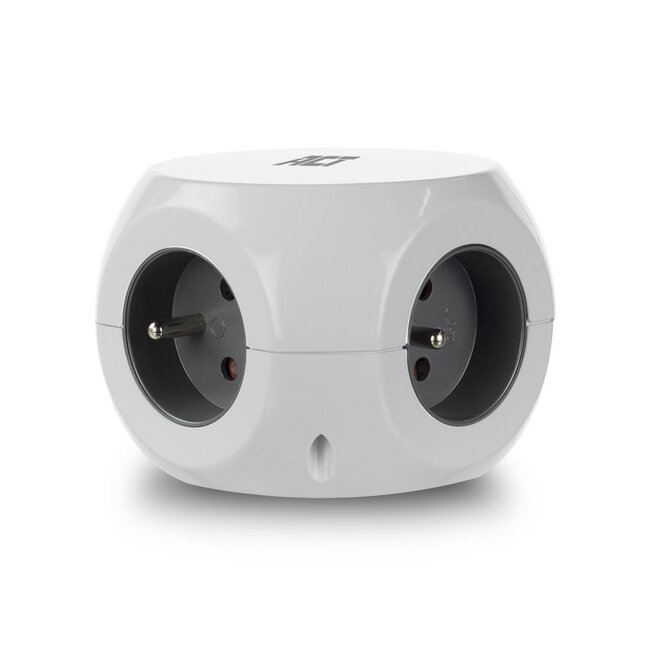 ACT stekkerdoos met 3 contacten en 3x USB-A / wit (België) - 1,5 meter