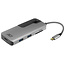ACT USB-C naar HDMI 4K 30Hz, 3x USB-A/C, USB-C PD 60W en (Micro) SD adapter - compact / aluminium - 0,15 meter