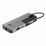 ACT USB-C naar HDMI 4K 30Hz, 3x USB-A, USB-C PD 60W en RJ45 adapter - compact / aluminium / 0,15 meter