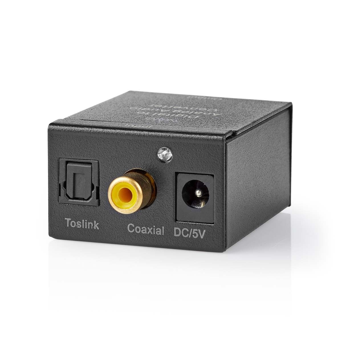 Nedis Digitale Audioconverter | 1-weg | Input: 1x Digital RCA / 1x TosLink | Output: 1x (2x RCA) / 1x 3,5mm | Automatisch | Geïntegreerde versterker | Zwart
