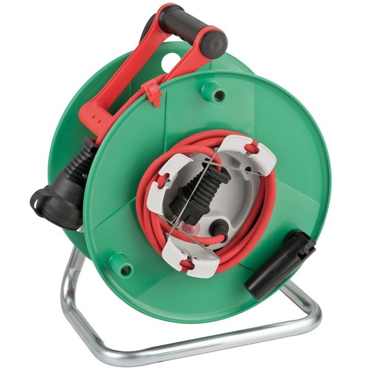 Brennenstuhl Kabelhaspel - 25 m met 3 x 1.5 mm2 Snoer - Groen/Rood