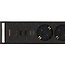 Brennenstuhl Gaming stekkerdoos met 5 contacten, 2x USB-A en LED-verlichting / zwart - 1,5 meter