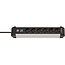 Brennenstuhl Premium-Alu-Line stekkerdoos met 6 contacten / zwart - 3 meter