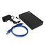 ACT HDD behuizing voor 3.5'' SATA HDD - USB3.0 (5 Gbps) - kunststof (toolless) / zwart