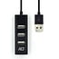 ACT USB hub met 4 poorten - USB2.0 - busgevoed / zwart - 0,10 meter