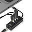 ACT USB-C naar RJ45 Gigabit LAN adapter met 3-poorts USB hub - USB3.0 - CAT6 / zwart - 0,15 meter