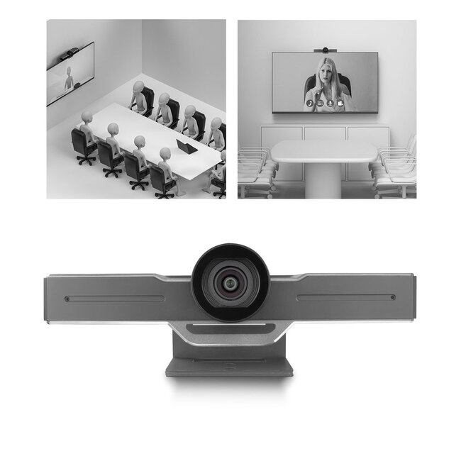 ACT USB conference camera / webcam met microfoon en standaard/klem - Full HD / zwart - 3 meter