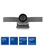 ACT USB conference camera / webcam met microfoon en standaard/klem - Full HD / zwart - 3 meter