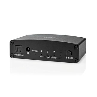 Nedis Nedis digitale optische Toslink audio schakelaar met afstandsbediening - 4 in - 1 uit