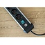 Brennenstuhl Premium-Alu-Line stekkerdoos met 6 contacten en 2x USB / zwart - 3 meter