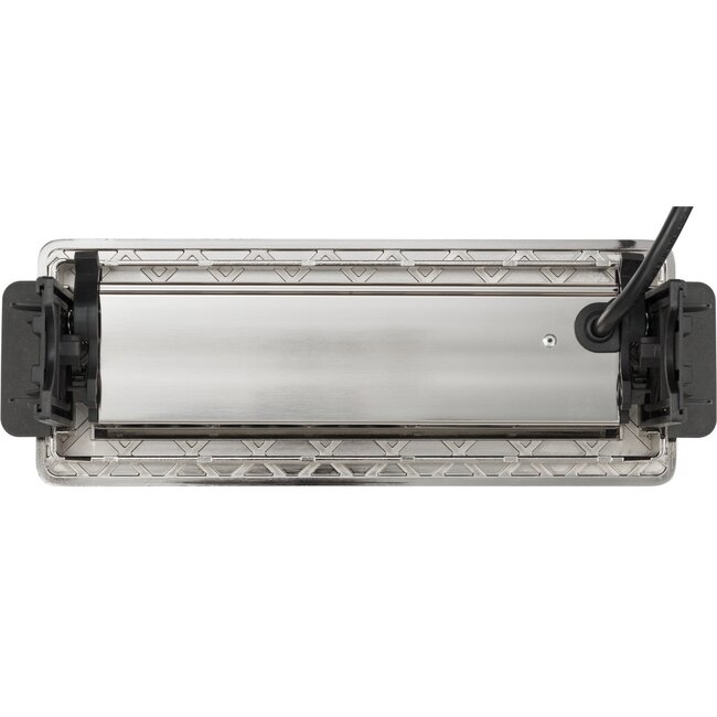 Brennenstuhl Indesk-Power bureau-inbouw stekkerdoos met 3 contacten en 2x USB / aluminium - 2 meter