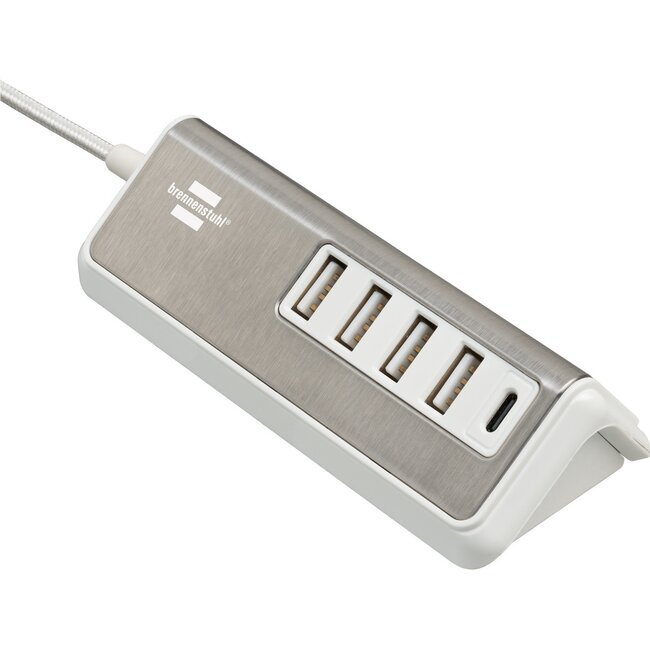 Brennenstuhl Estilo thuislader met 1x USB-C PD en 4x USB-A - 24W / wit