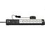 Brennenstuhl Premium-Line Comfort Switch Plus stekkerdoos met 6 contacten en hand-/voetschakelaar / zwart/grijs - 3 meter