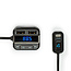 Nedis Bluetooth FM Transmitter met premium carkit, Micro SD, USB (audio) en USB lader (2,4A) / zwart