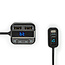 Nedis Bluetooth FM Transmitter met premium carkit, Micro SD, USB (audio) en USB lader (2,4A) / zwart