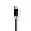 Nedis Micro USB + USB-C naar USB-A kabel met magneetconnector - USB2.0 - tot 2A / zwart - 2 meter