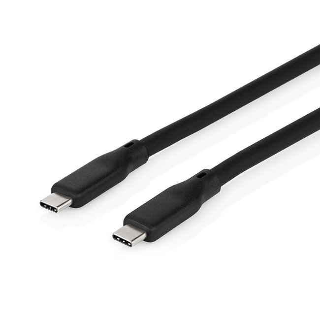Nedis USB-C naar USB-C siliconen kabel - USB3.0 - PD 60W - 8K 30Hz / zwart - 1,5 meter