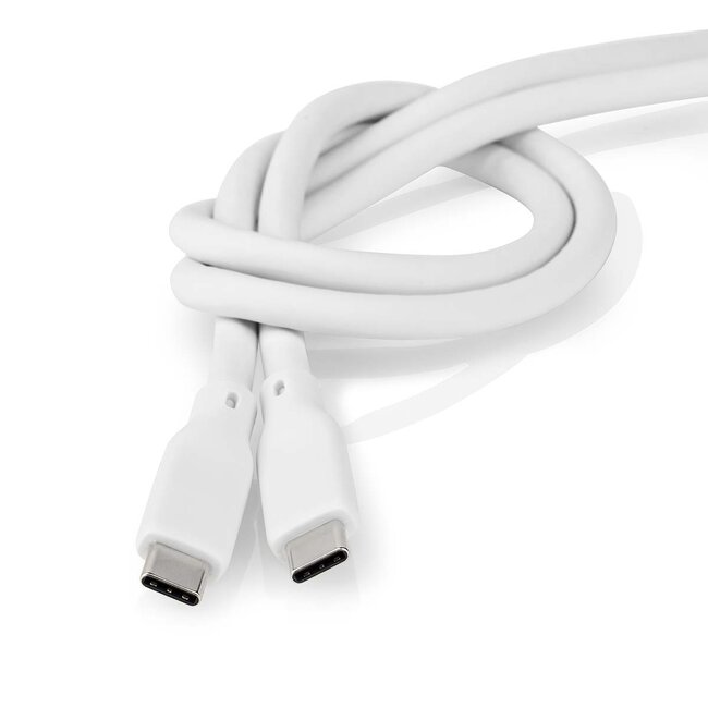 Nedis USB-C naar USB-C siliconen kabel - USB3.0 - PD 60W - 8K 30Hz / wit - 1,5 meter