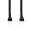 Nedis USB-C naar USB-C siliconen kabel - USB3.2 (20 Gbit/s) - PD 240W - 8K 30Hz / zwart - 1 meter