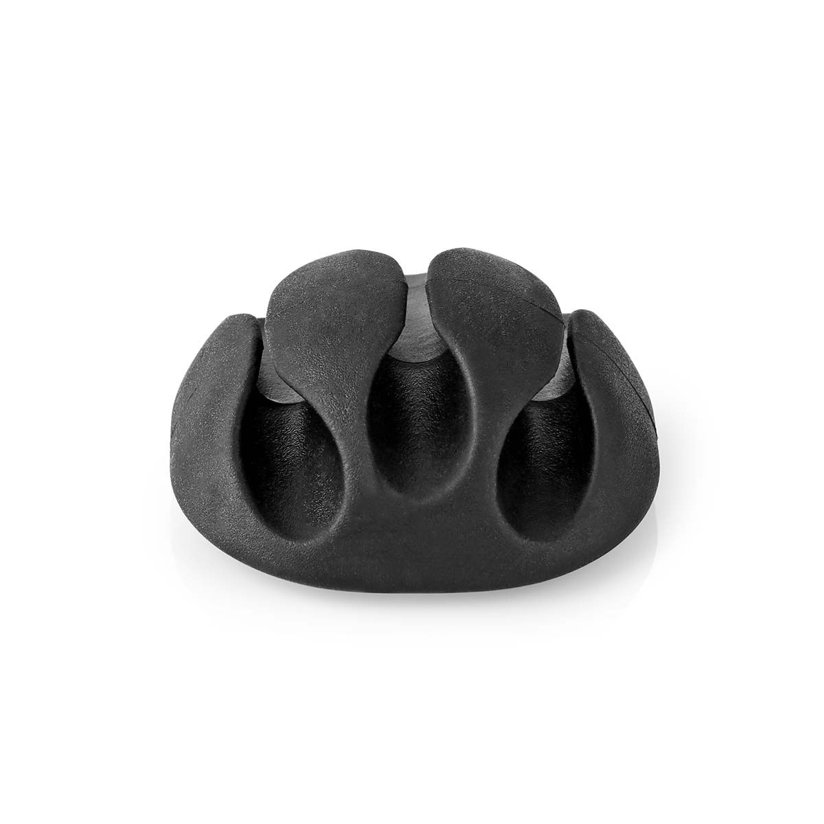 Nedis Kabelmanagement | Kabelclip | Click & Go | 4 Stuks | Aantal slots: 3 Sleuven | Maximale kabeldikte: 5.3 mm | TPE | Zwart