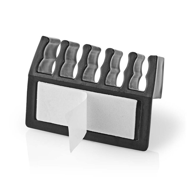 Nedis zelfklevende kabelhouders voor 5 kabels - 2 stuks / zwart