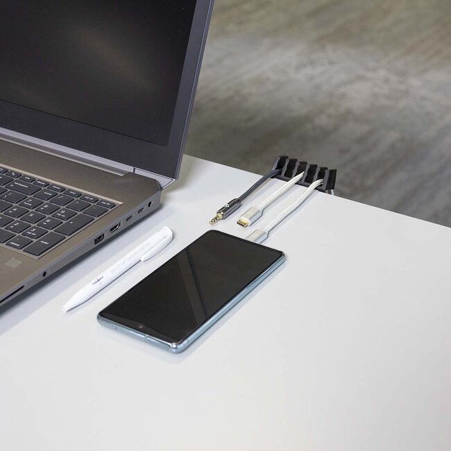 Nedis zelfklevende kabelhouders voor 5 kabels - 2 stuks / zwart