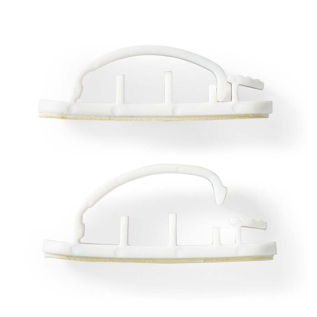 Nedis zelfklevende kabelhouders voor 3 kabels met vergrendeling - 3 stuks / wit
