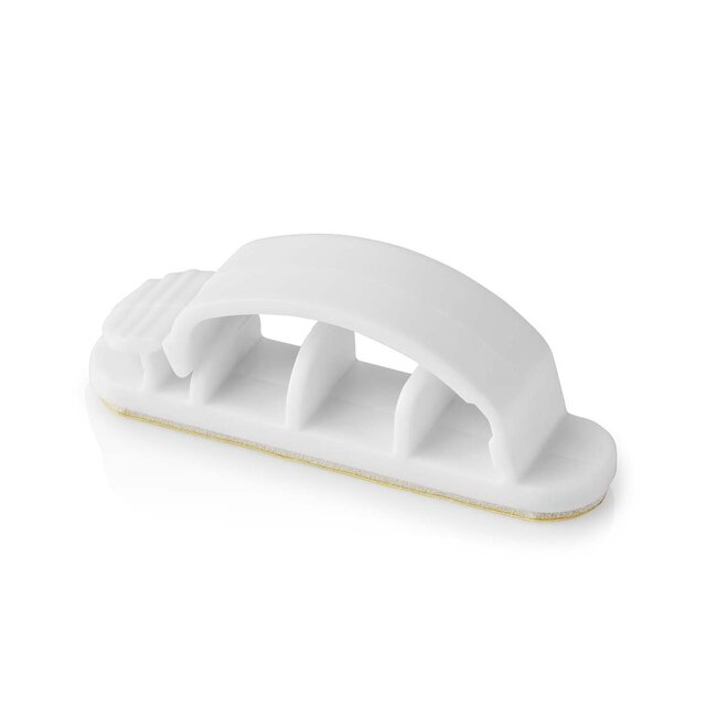 Nedis zelfklevende kabelhouders voor 3 kabels met vergrendeling - 3 stuks / wit