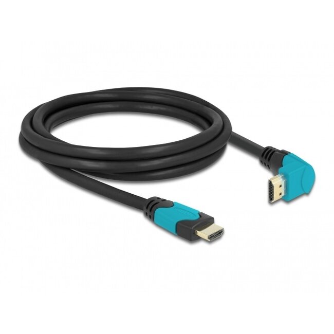 DeLOCK HDMI kabel - 90° haaks naar boven - versie 2.1 (8K 60Hz + HDR) - 2 meter