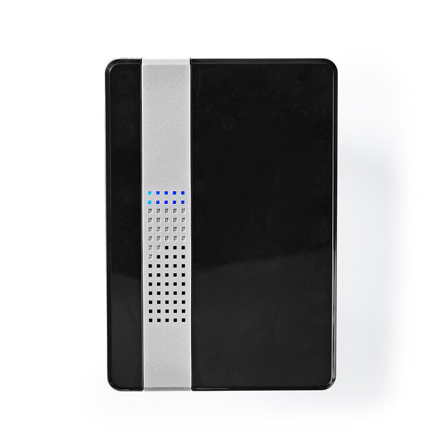 Nedis draadloze deurbelset met instelbaar volume - licht en geluid - netvoeding / zwart