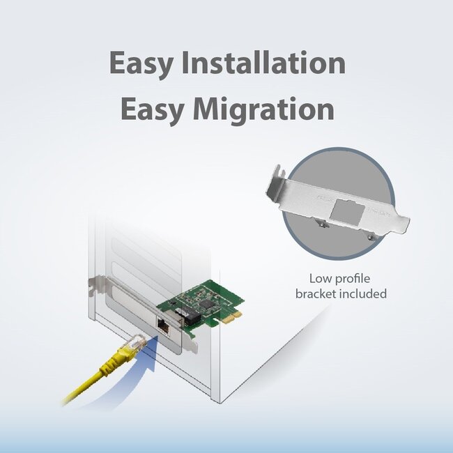 Edimax EN-9225TX-E Gigabit LAN PCI-Express kaart met 1 RJ45 poort