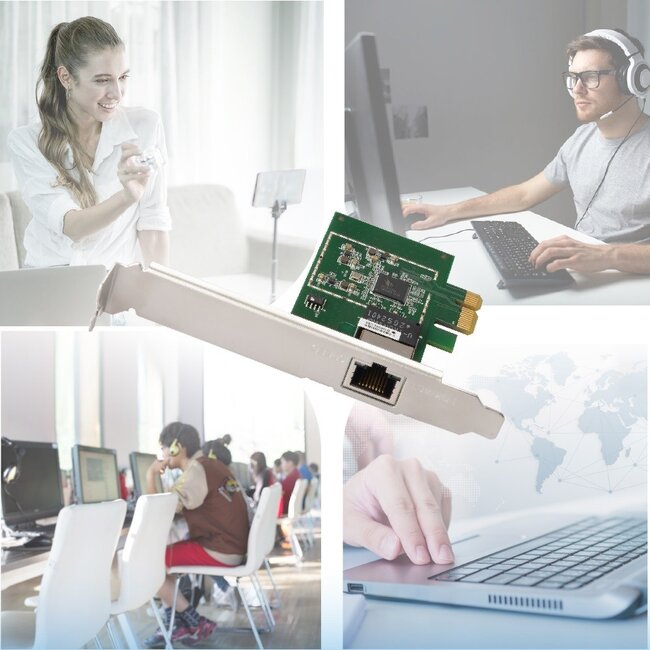Edimax EN-9225TX-E Gigabit LAN PCI-Express kaart met 1 RJ45 poort