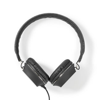 Nedis Nedis Stylish Fabric on-ear stereo hoofdtelefoon met vaste kabel / zwart - 1,2 meter