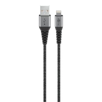 Goobay Goobay 8-pins Lightning naar USB-A kabel - USB2.0 - tot 12W / nylon - 0,50 meter