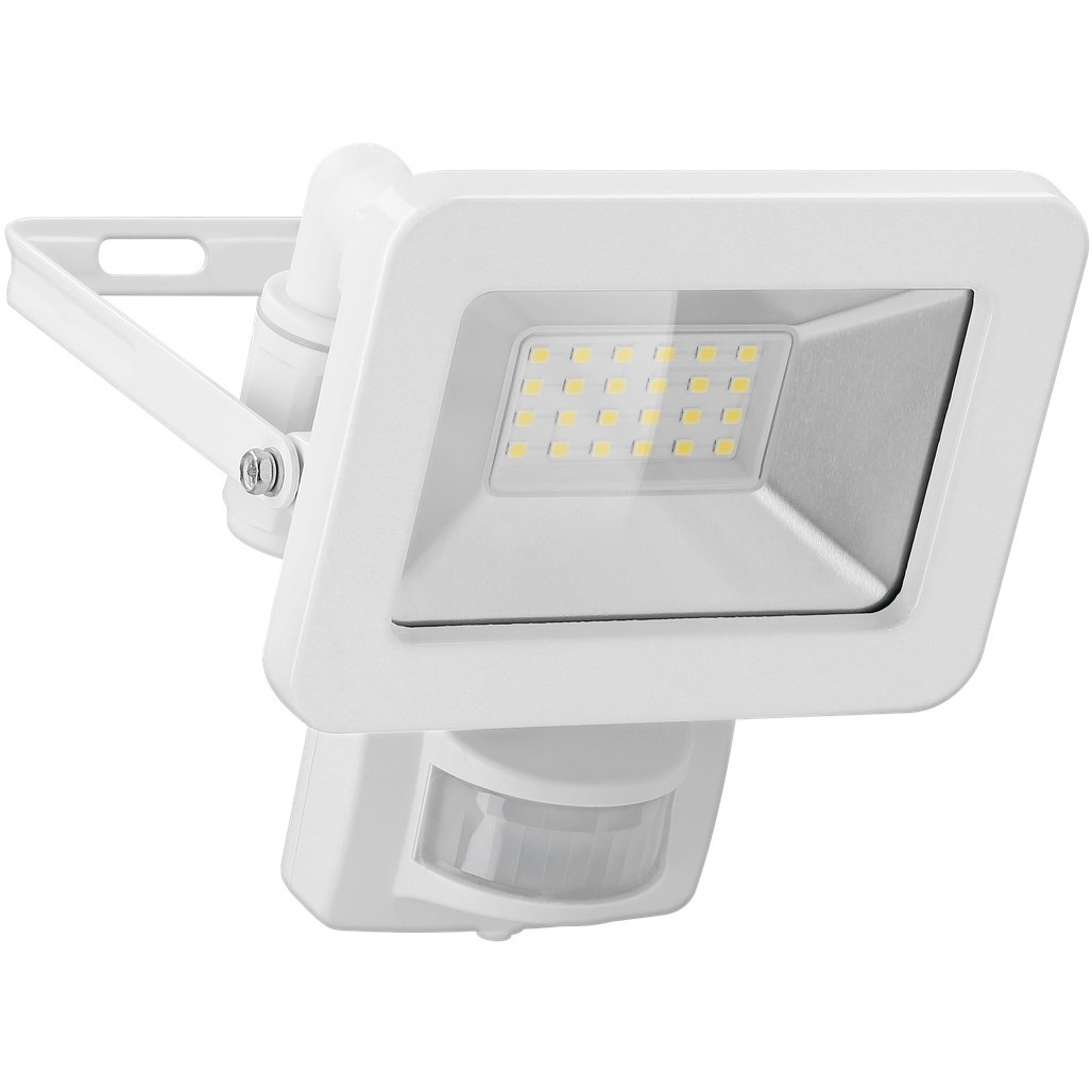 Goobay LED Buiten Spotlight met Bewegingsdetector Wit, 20 Watt - 1700 Lumen