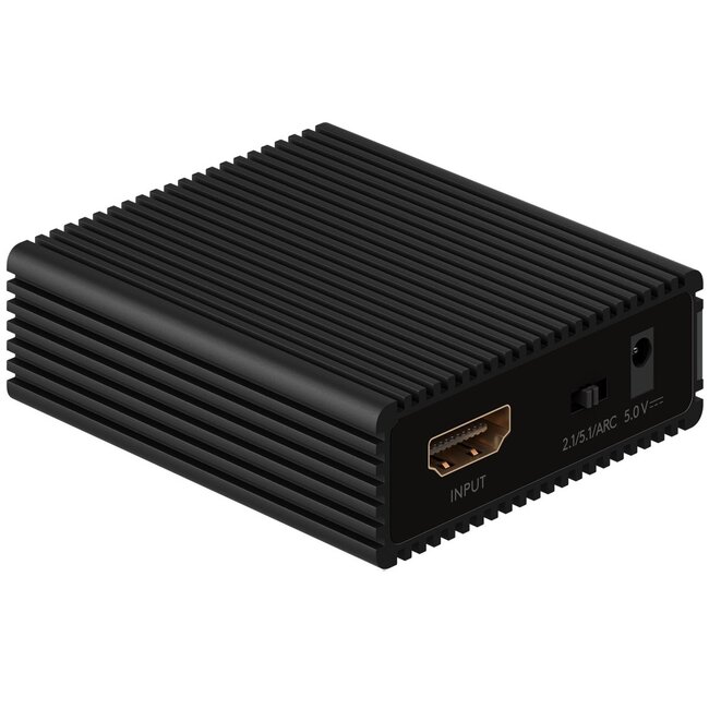 Goobay HDMI naar stereo en 5.1 audio extractor met ARC converter - HDMI2.0 (4K 60Hz) / zwart