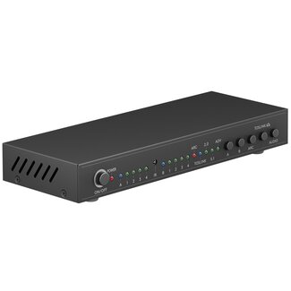 Goobay Goobay HDMI matrix schakelaar 4 naar 2 met audio extractor en ARC converter - HDMI1.4 (4K 30Hz) / zwart