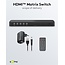 Goobay HDMI matrix schakelaar 4 naar 2 met audio extractor en ARC converter - HDMI2.0 (4K 60Hz + HDR) / zwart